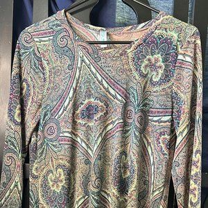 Womens Tunic Style Dress Paisley Tiffany Lane Small S